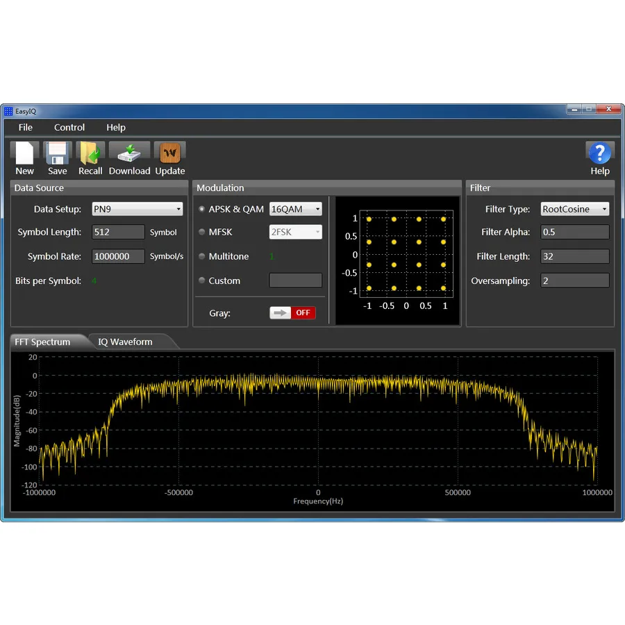 Função Gerador de Sinais IQ Siglent SDG-7000A-IQ