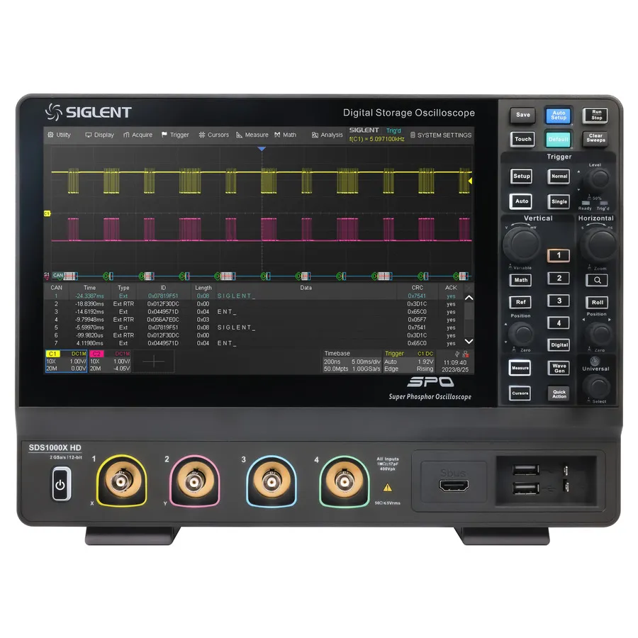 Osciloscópio de Sinal Misto Siglent SDS1202X HD