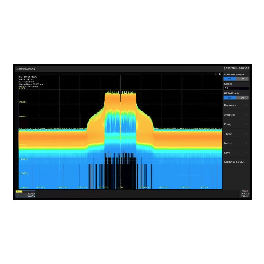 Software de Análise de Sinal Siglent SDS7000A-RFA RTSA/DDC