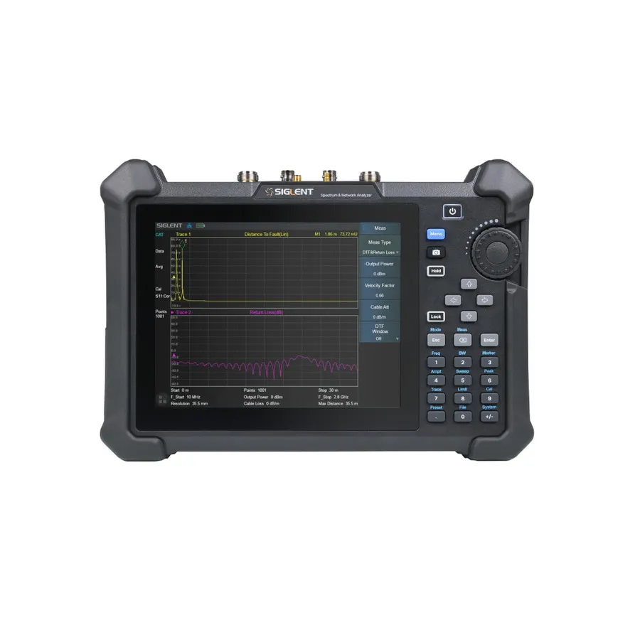 Analisador de Espectro e Cabo e Antena Portátil Siglent SHA851A
