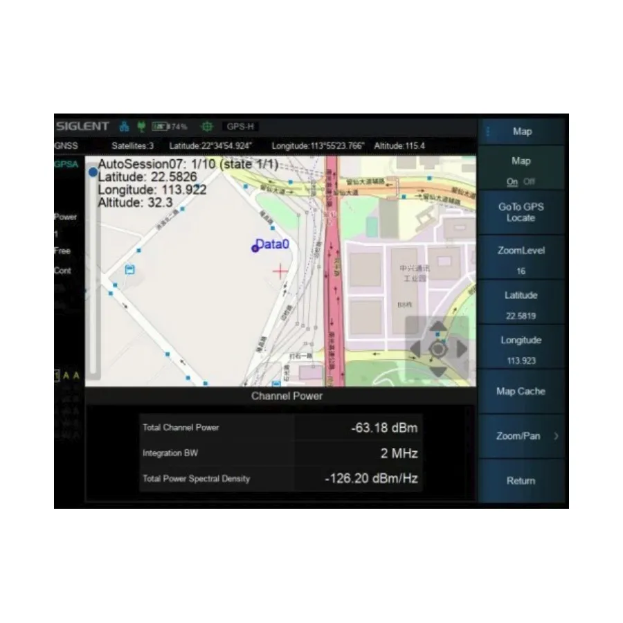 Opção de Mapa Externo/Interno Siglent SHA860-MAP