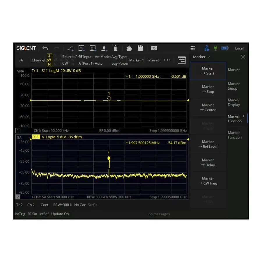 Opção de Software de Análise de Espectro Siglent SHN900-SA