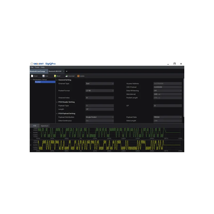 Software de Geração de Sinal Siglent SigIQPro-BT Bluetooth