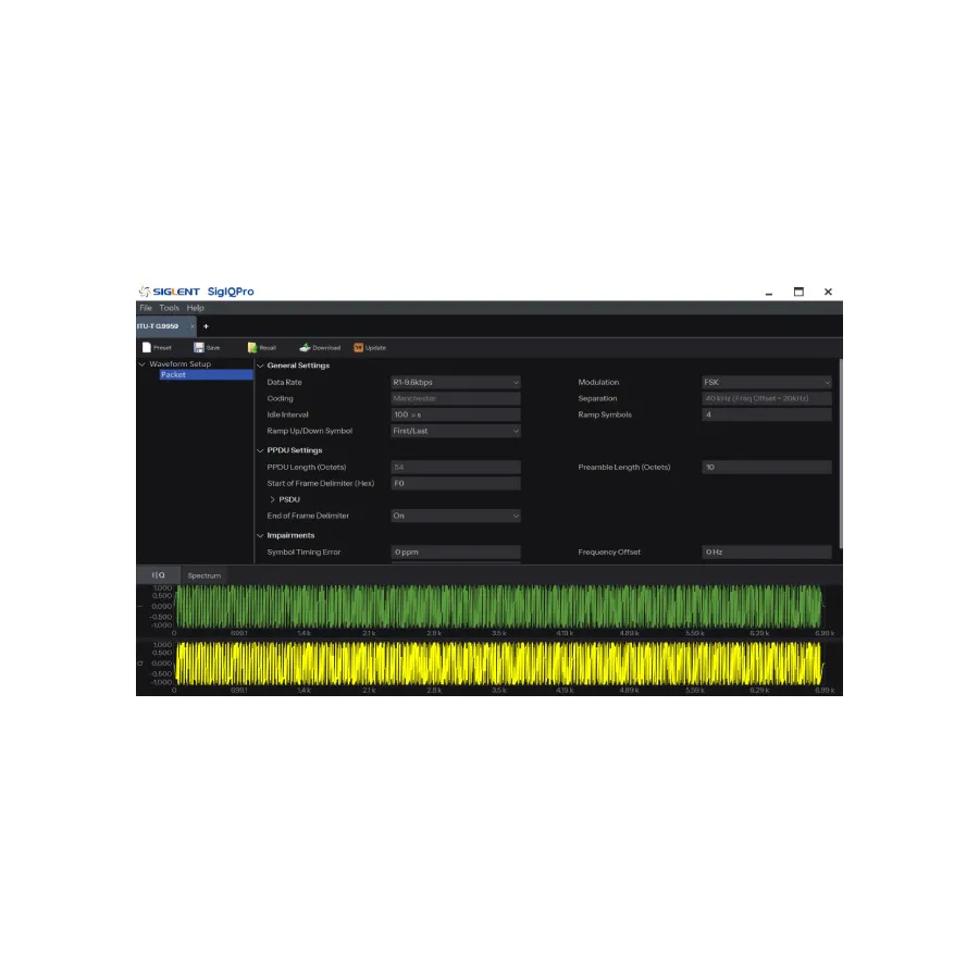 Software de Geração de Sinal Siglent SigIQPro-IOT IoT