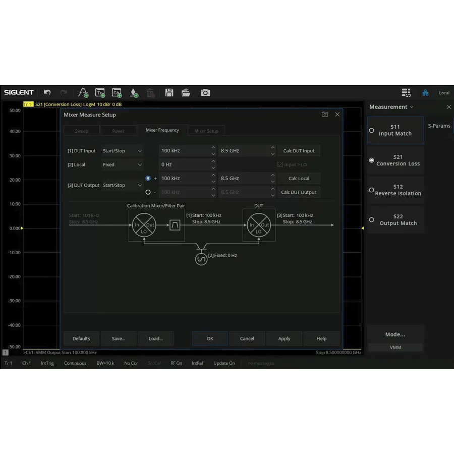 Software de Medição de Misturador Vetorial Siglent SNA5000-VMM