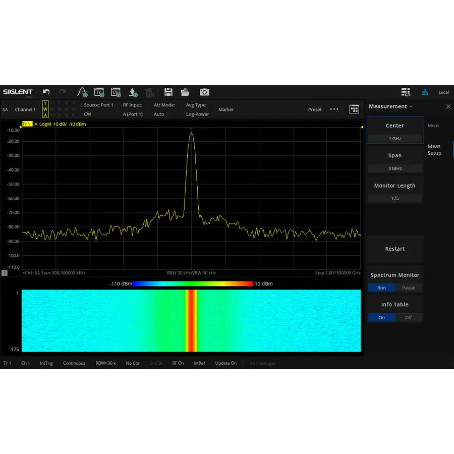 Software de Análise de Espectro Siglent SNA6000-SA