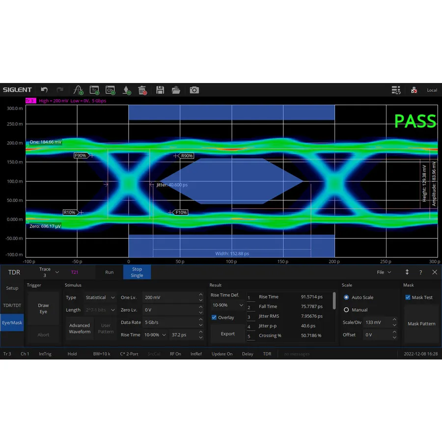 Software de Análise de Domínio do Tempo Siglent SNA6000-TDA