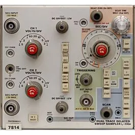 Amostrador de Varredura Atrasada Tektronix 7S14 de Duplo Traço