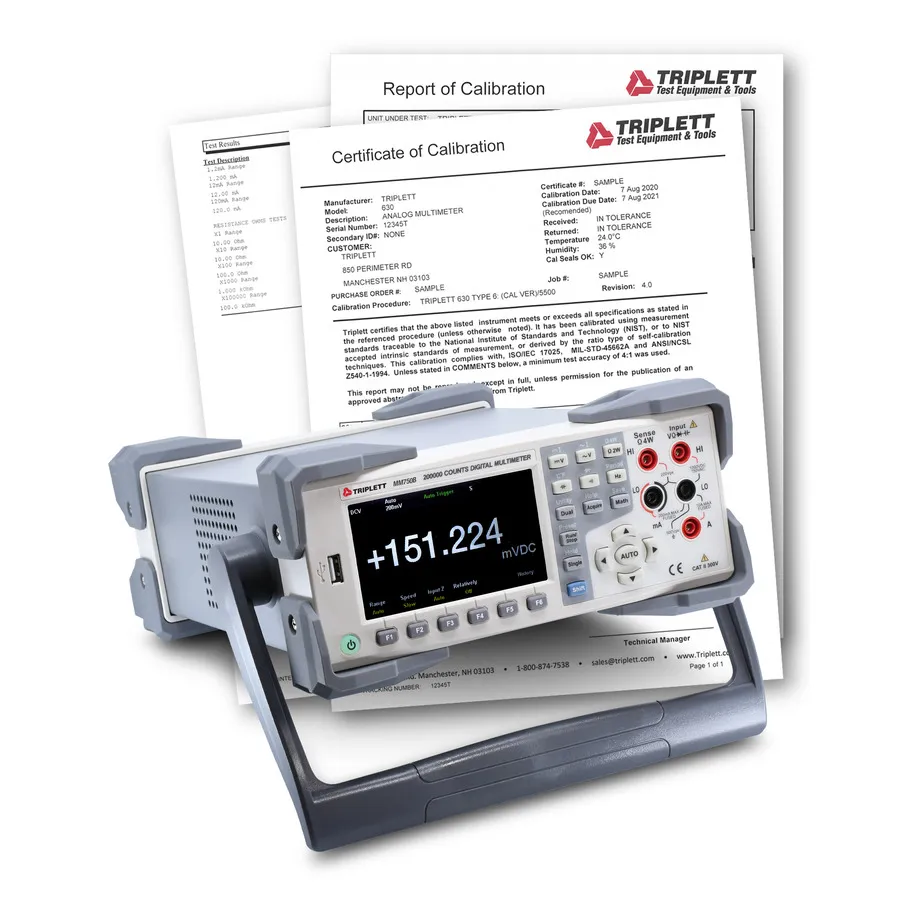 Multímetro Digital Triplett MM750B-NIST
