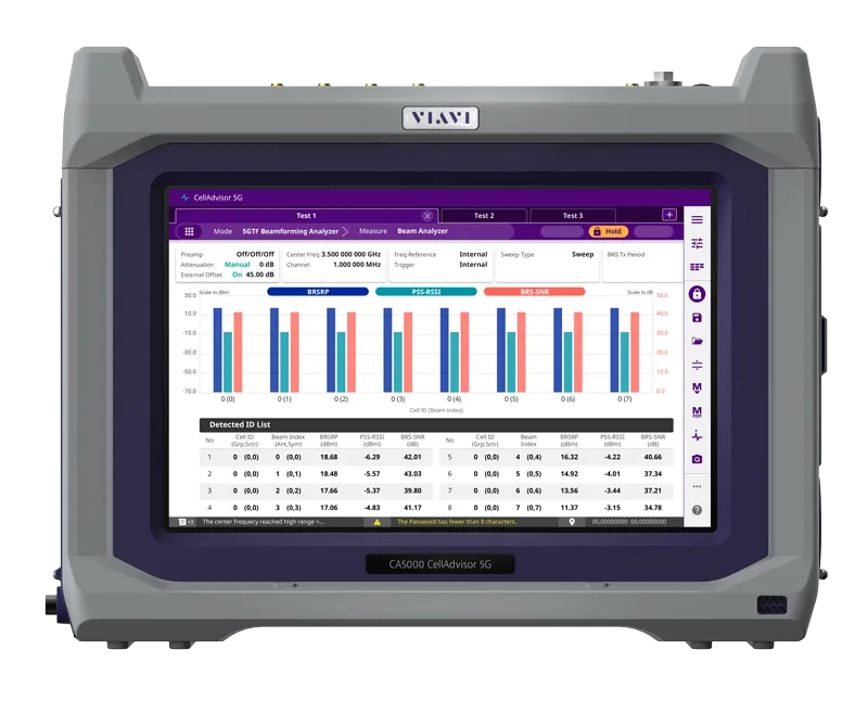 Pacote Viavi CA5000VB2 CellAdvisor 5G