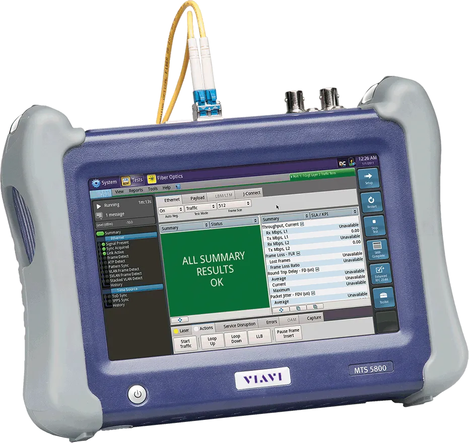 Testador de Rede 10G Viavi MTS5822P-10G-E-O-S-DP