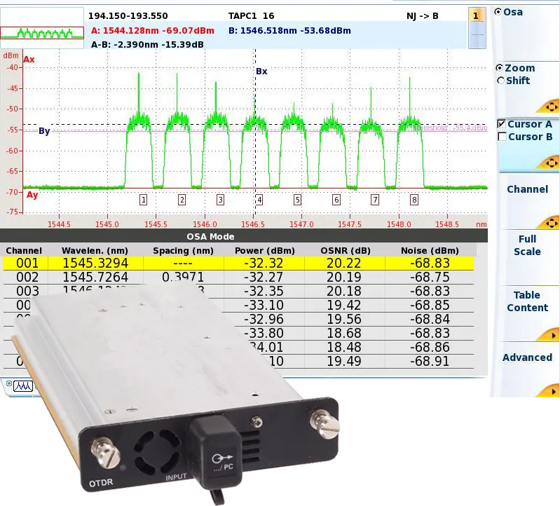 Analisador de Espectro Óptico Viavi OSA-110R