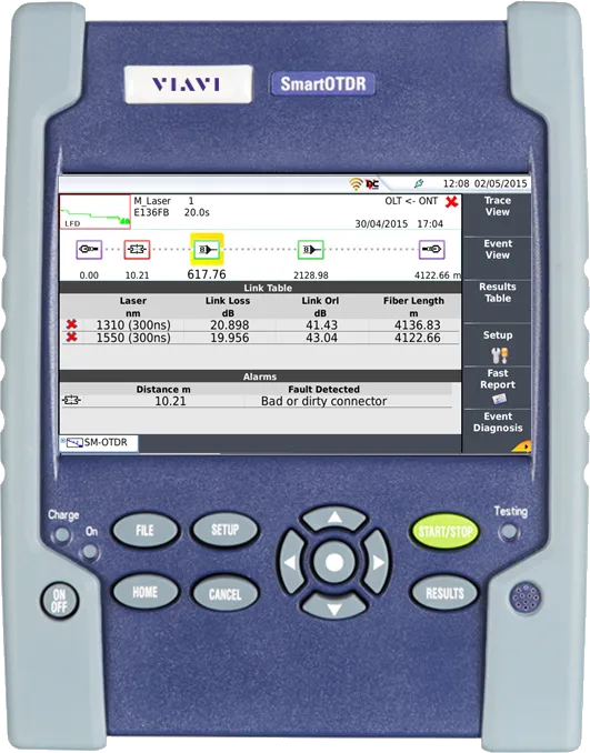 Testador de Fibra Portátil Viavi SmartOTDR